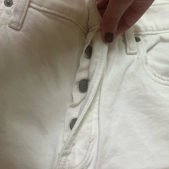 lucky brand frayed hemming straight leg & button fly jeans - Picture 3 of 4